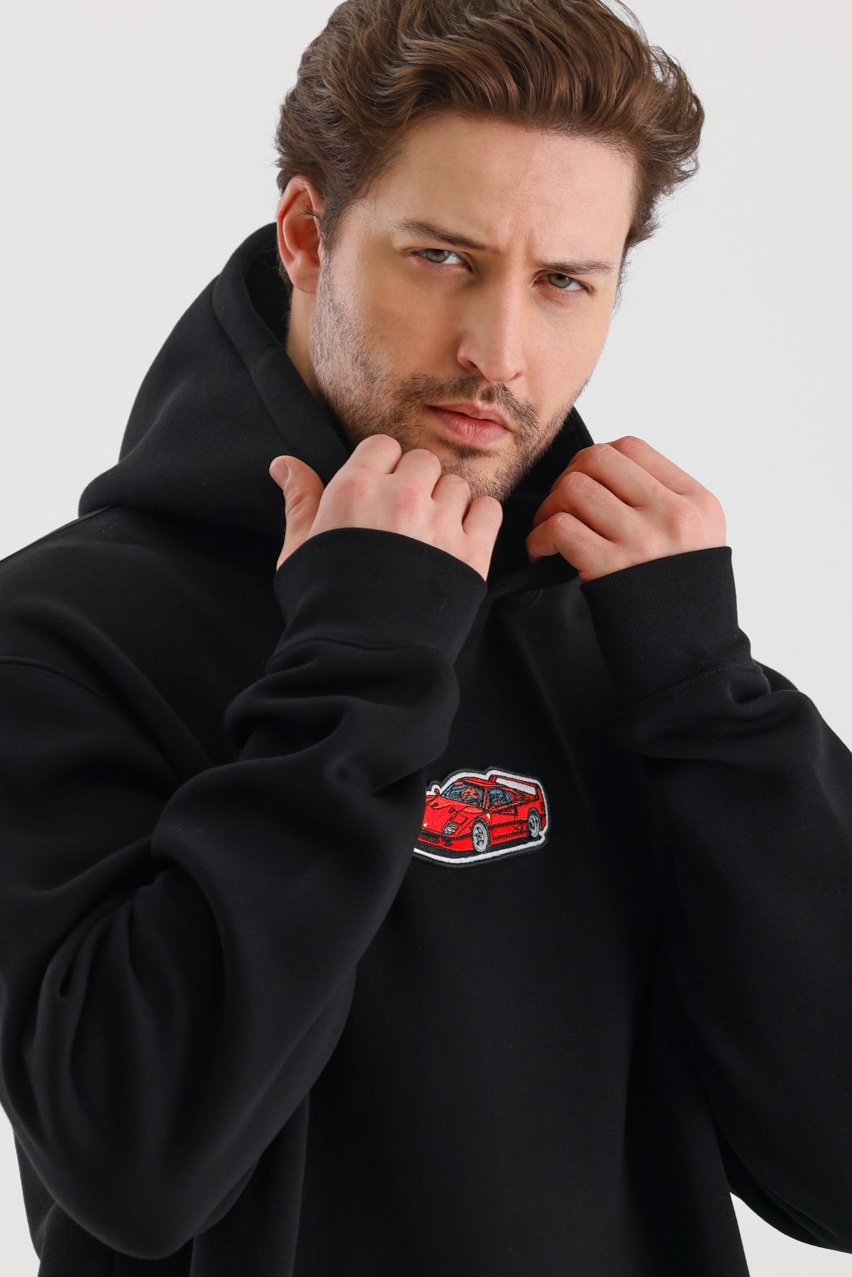 F40 Siyah Hoodie