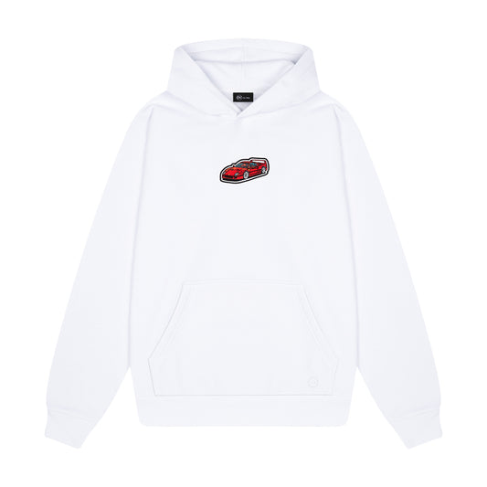 F40 Beyaz Hoodie